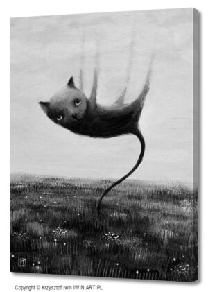 Cat who was suspended (12x16″)