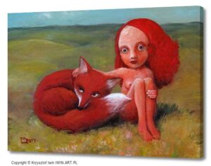 Girl with Fox (16x12″)