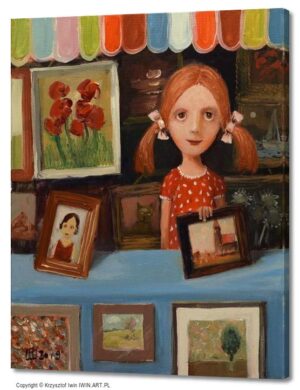 Painting saleswoman (16x20″)